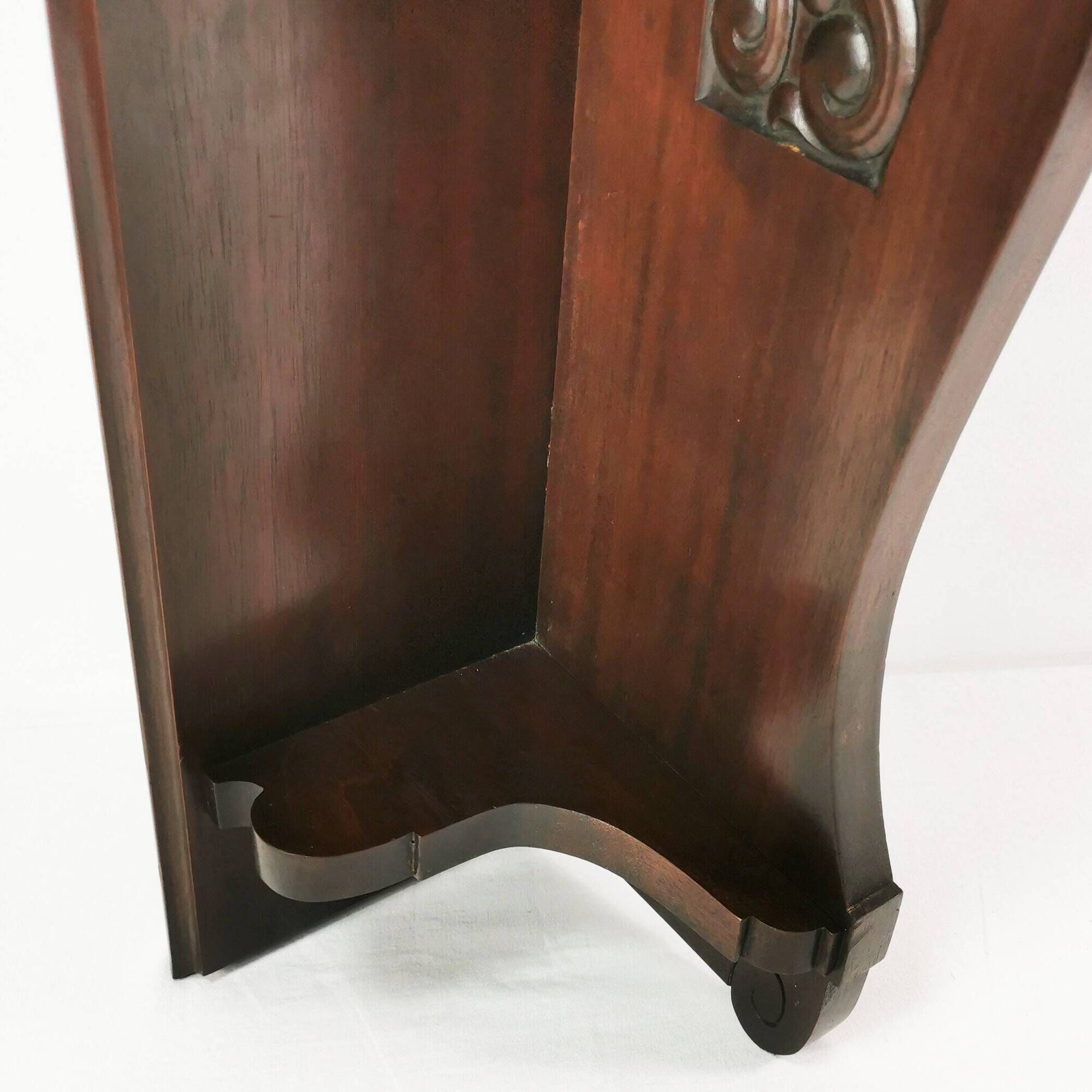Art Nouveau mahogany shelf, Denmark 1930s.