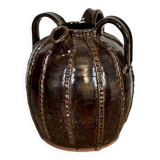 Glazed terracotta jar