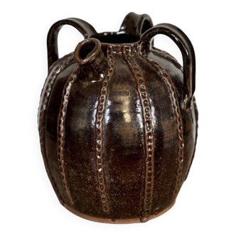 Glazed terracotta jar