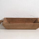 Antique solid wood tray with handle (c.1900) #8