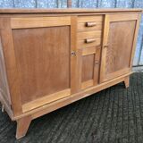 Buffet René Gabriel en hêtre et cp hêtre d’époque reconstruction