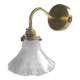 Applique en verre holophan et laiton doré