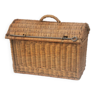 Grand panier vintage en osier