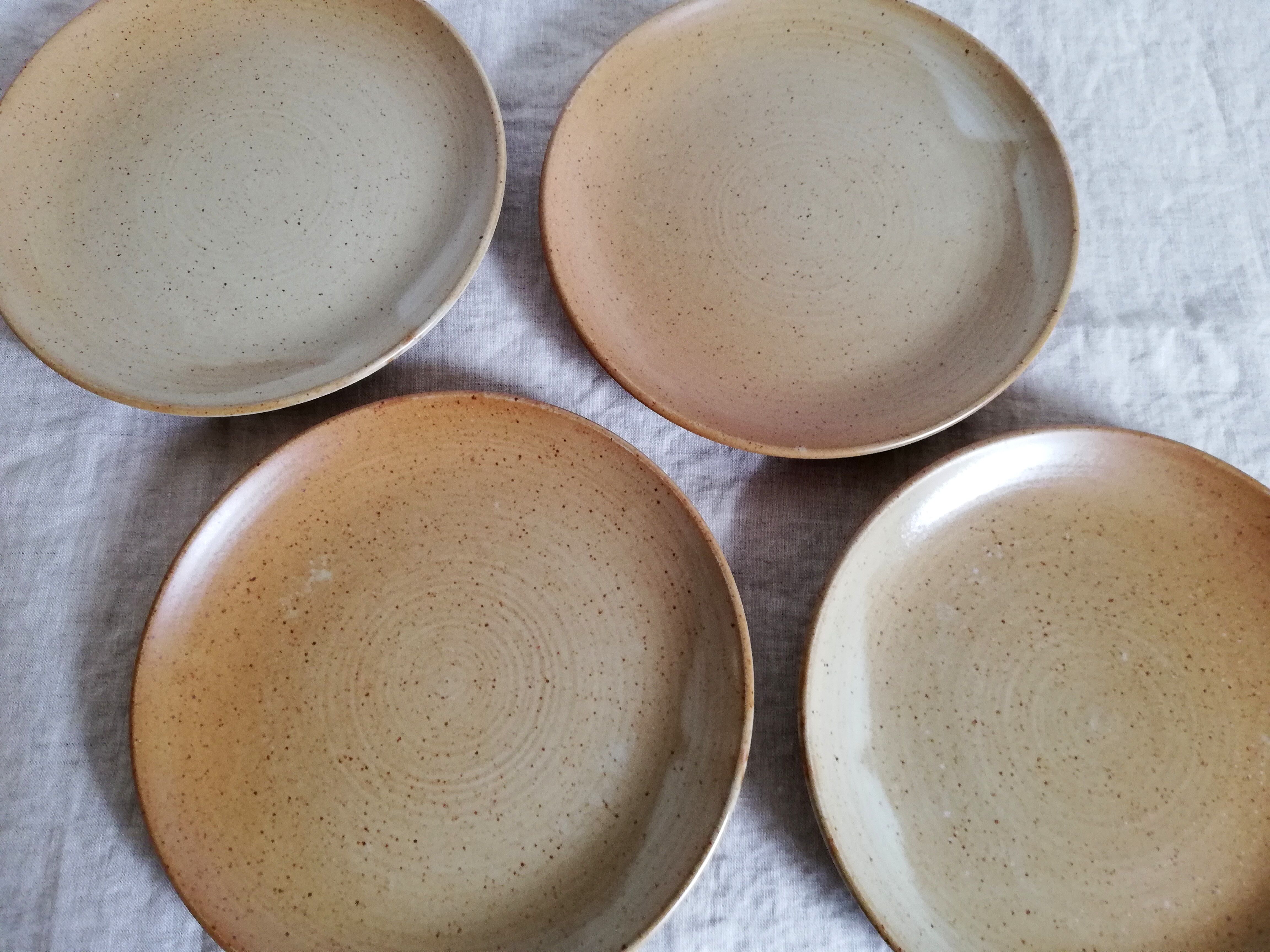 Service assiettes pour 4 en grès village CNP France