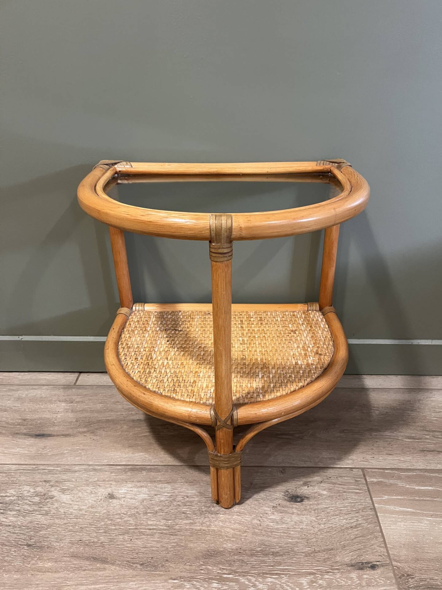 Rattan bedside table