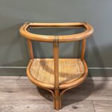 Rattan bedside table