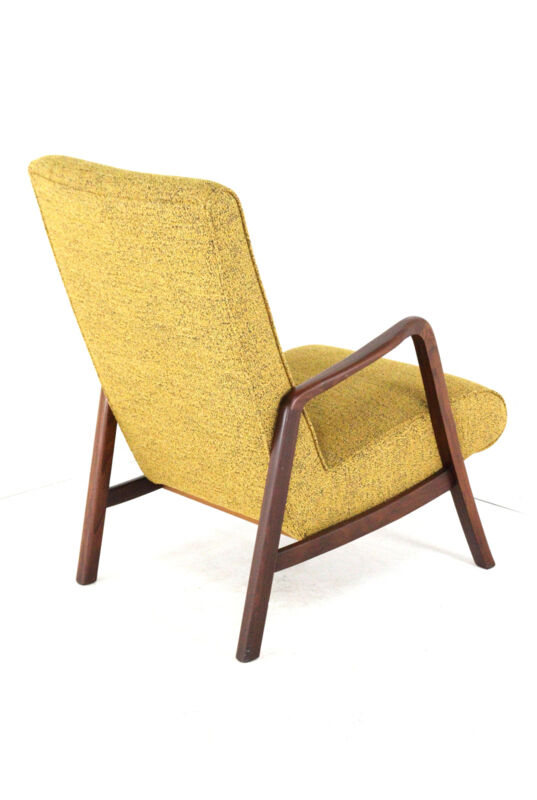 Knicos armchair in teak with yellow upholstery - very rare dutch design