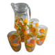 Service orangeade Vintage (cruche et 5 verres)
