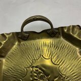 Brass tray with rose pattern