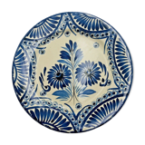 Assiette en faïence signée brilland bayeux fleurs bleues dans le goût de quimper