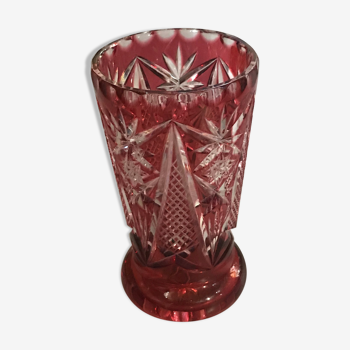 Bohemian crystal vase