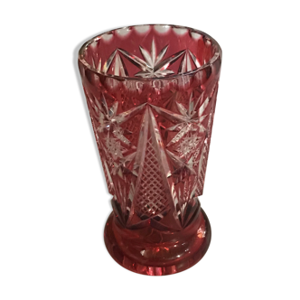 Bohemian crystal vase