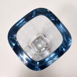 Thick transparent glass vase by strombergshyttan, sweden 1960s