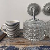 Pair of chrome wall lights