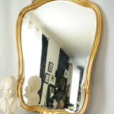 Miroir doré biseauté style rocaille deknudt belgique vintage