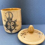 Lot of 6 enamelled terracotta pots - Moroccan pottery