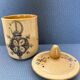 Lot of 6 enamelled terracotta pots - Moroccan pottery