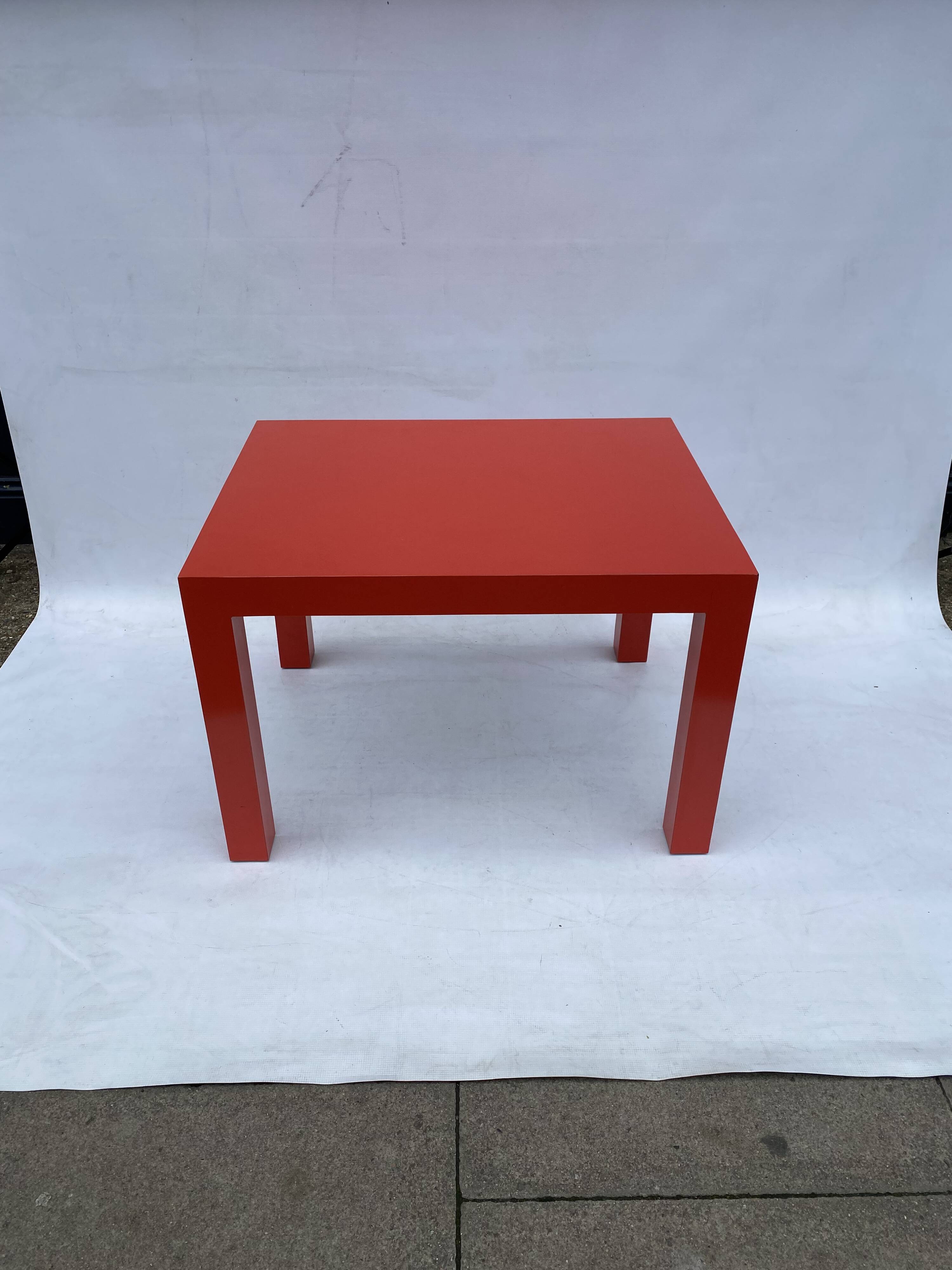 Milo Baughman for Thayer Coggin Formica Red Side Coffee Table 1960s