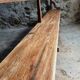 Grand banc ancien en bois avec dossier – fin XIXe siècle, pin et chêne