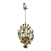 Lustre à fleurs tole italiennes années 1960