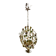 Italian Tole Flower Chandelier, 1960s