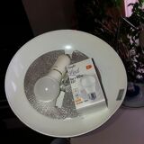 Discreet brushed metal floor lamp