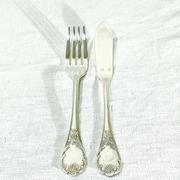 Christofle – 12-piece silver-plated fish cutlery set, Marly model