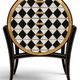 Une commode Art Déco en bois de hêtre – Marqueterie 6 tiroirs, noir, blanc