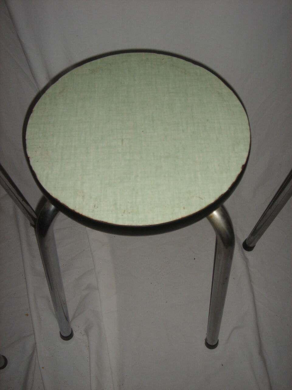1965 Green or yellow formica stool