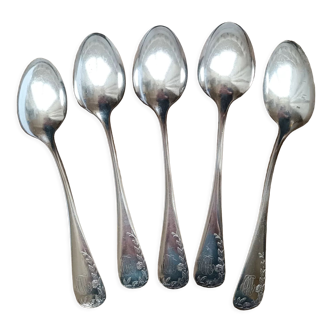 Set of 5 monogrammed spoons Armand Frenais