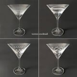 Vintage set of 4 Martini glasses