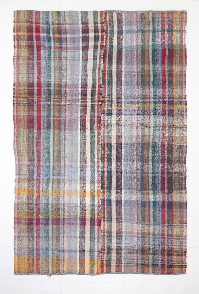 Hand Knotted Jute Vintage Kilim Rug, 219x336Cm