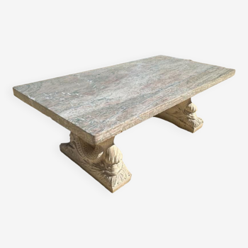 Impressive stone and marble table - 1925/1930