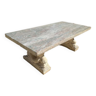 Impressive stone and marble table - 1925/1930