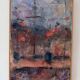 Abstract oil on canvas "warm tones", mid-20th century