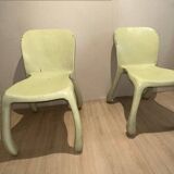 Pair of 50's 70's designer fiberglass chairs