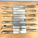 Service Of 12 Table Knives - Blonde Horn Handle