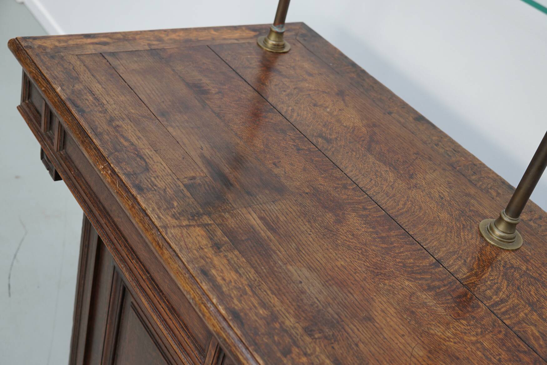 Antique French Oak Shop Counter Cabinet / Shelving Unit, 19th Century