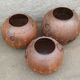 Lot de 3 pots en métal