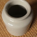 Mustard pot vintage grey glazed sandstone