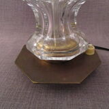 Art-deco lamp in crystal and brass