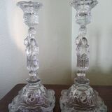 Fake pair - Joan of Arc warrior candlestick - Lily - Portieux glass