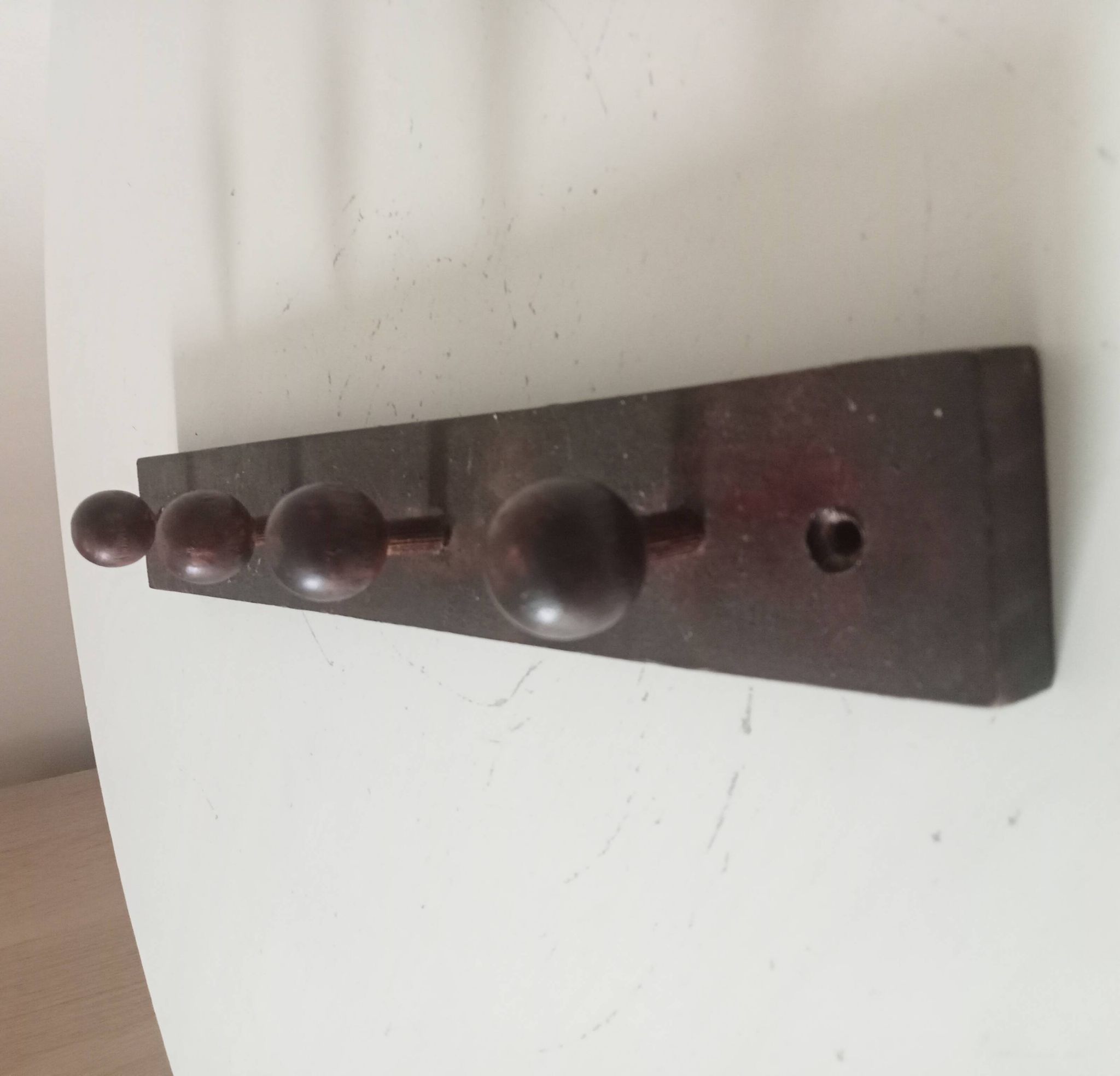 Vintage wooden wall coat rack