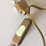 Brass lamp with lampshade