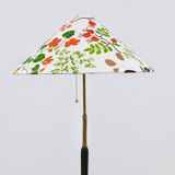 Lampadaire réglable en noyer et laiton des années 1940, Rupert Nikoll Vienne, Autriche, années 1950