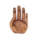 Empty wooden pocket in the shape of a hand, vintage