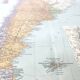 Old map South America Argentina Chile Uruguay 43x43cm from 1950
