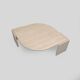 Vintage 'teardrop' travertine coffee table, Italy, 1970s.