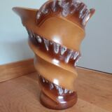 Vase fat lava signed Baudin 70s
