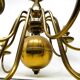 Vintage metal chandelier, Poland, 1980s